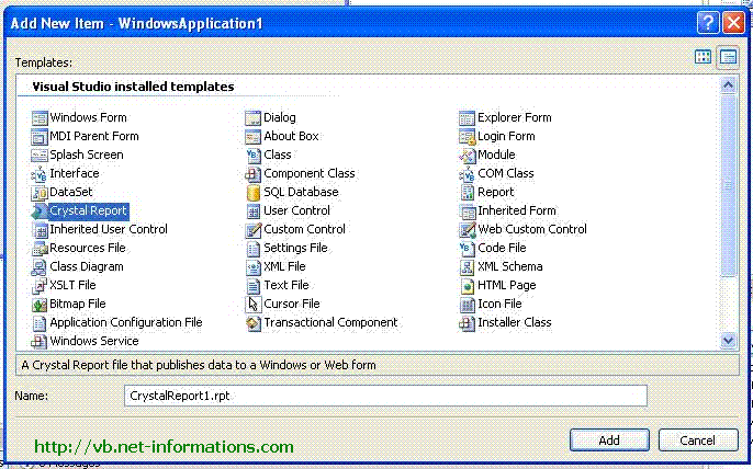 Step By Step Help For Creating A Simple Crystal Reports In Vb Net