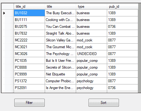 Datagridview Sorting Filtering In Vb Net