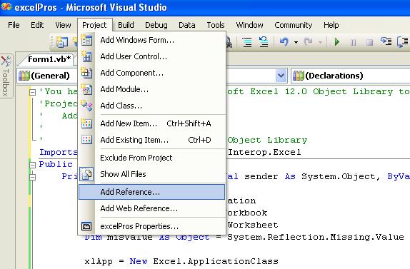 How To Open Or Read An Existing Excel File In Vb Net