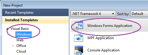 new vb.net application